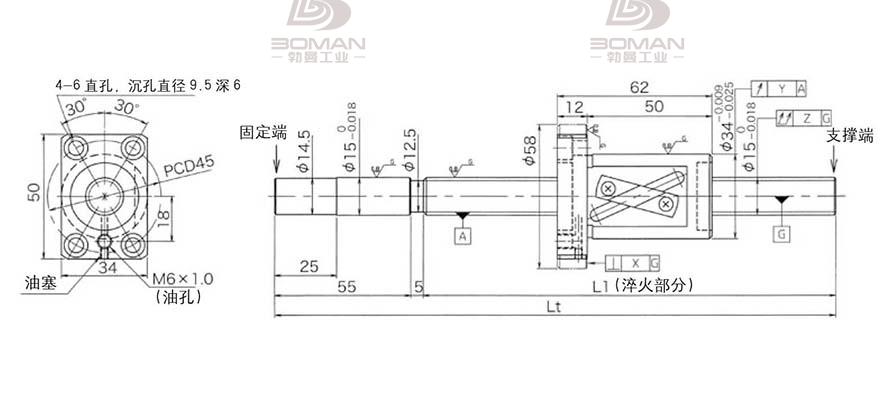 KURODA GG1520AS-BALR-1500A 日本黑田滚珠丝杠型号规格