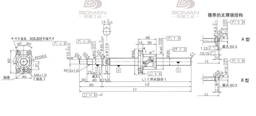 KURODA GP2005DS-BALR-0605B-C3S 日本黑田丝杆