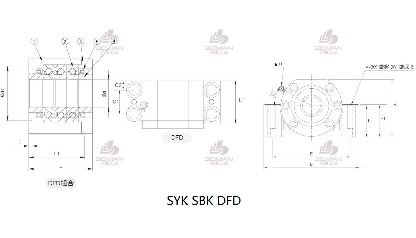 SYK MBCF10-D syk丝杆固定端和支撑端